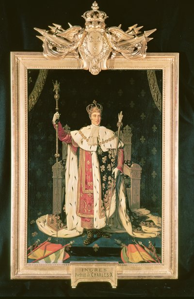 Retrato de Carlos X (1757-1836) con ropas de coronación, 1829 de Jean Auguste Dominique Ingres